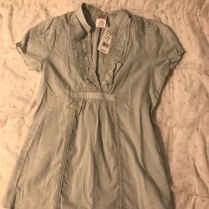 Short Sleeve Petite Blouse -Eyelash Couture- Sz M